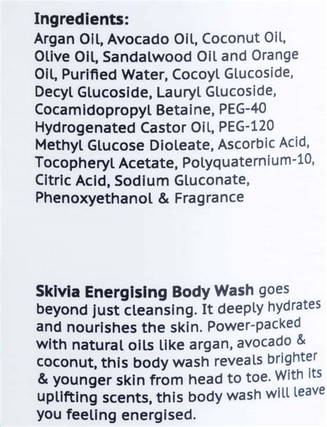 Buy SKIVIA ENERGISING BODY WASH | REJUVENATES & REVITALIZES | FOR ALL ...