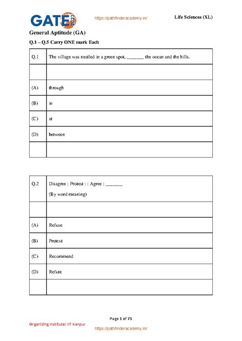 GATE-Life-sciences-question-papers-2023 - Page 1 of 71 Organizing ...