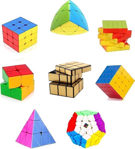 Dvaya Cube Combo Set Of 2X2 Cube Pyraminx Triangle And Mirror Puzzle ...