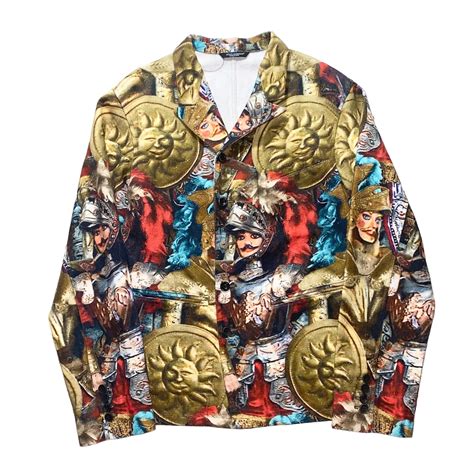 2013SS DOLCE&GABBANA linen cotton print tailored jacket | NOIR ONLINE