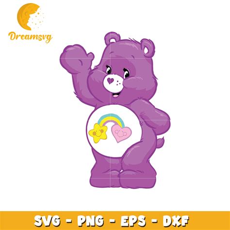 Option 1 (Focus on Character) Purple Care Bear SVG PNG EPS DXF ...