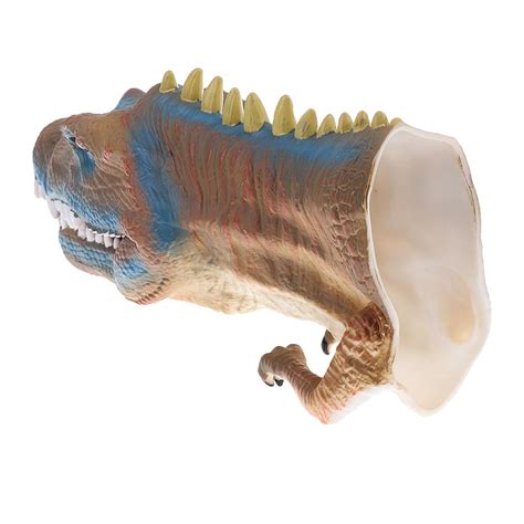 Simulation Dinosaur Animal Head Model Hand Puppet Kids Toy Baryonyx in ...