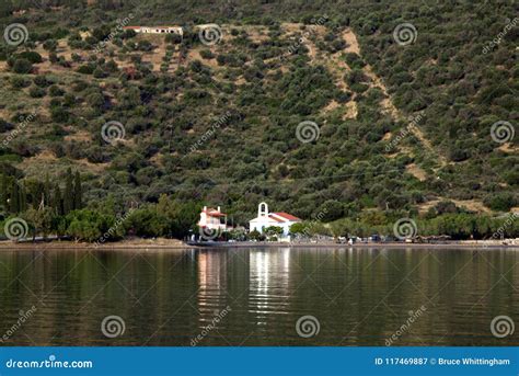 Rural Greek Landscape and Seascape, Greece Stock Image - Image of ...