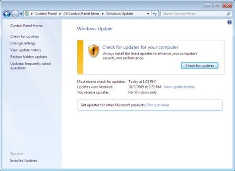 Image result for Control Panel System and Security Windows Update