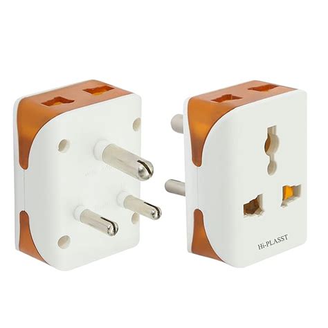 Hi-Plasst Universal 3-Pin Multi Plug with Type D Socket – 2X 2-Pin & 1x ...