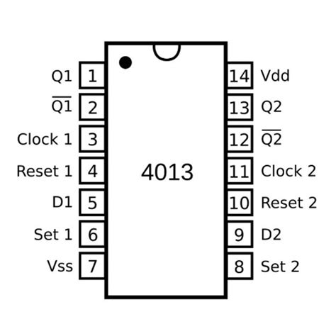 CD4013BE Dual D Flip-Flop CMOS IC DIP-14