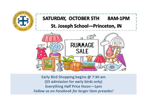 The HUGE Rummage Sale 2024, St. Joseph Catholic School, Princeton, IN ...