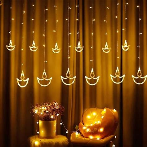 Buy Desidiya Warm White Diya/Diwali Light Curtain, Led String Copper ...