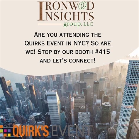 Ironwood Insights Group, LLC on LinkedIn: We are ready for The Quirk's ...
