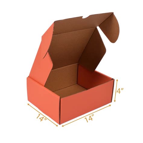 Orange Mailer Box - 14x14x4 | Cardboard Wine Box