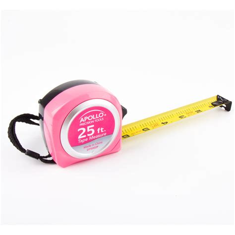 25 ft pink tape measure Apollo Tools