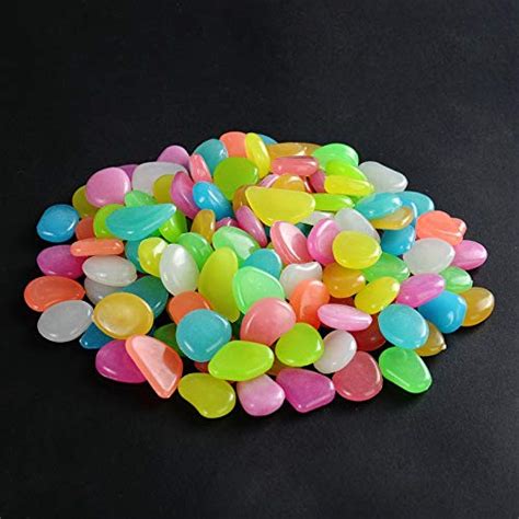 Garden Decor Luminous Stones Glow In Dark Decorative Pebbles Outdoor F ...
