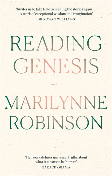 Reading Genesis by Marilynne Robinson - Books - Hachette Australia