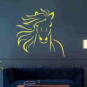 Graceful Gallop: Running Horse Full Wall Reusable Wall Stencils ...