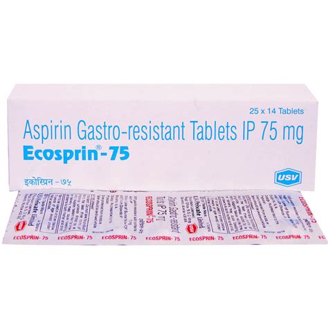 Ecosprin 75 Tablet | Uses, Side Effects, Price | Apollo Pharmacy