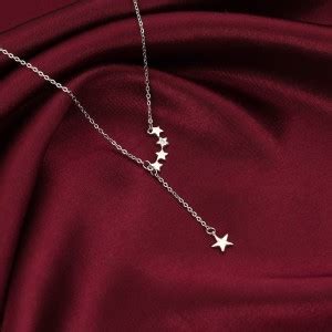 GIVA Sterling Silver Slipping Star Necklace Zircon Rhodium Plated ...