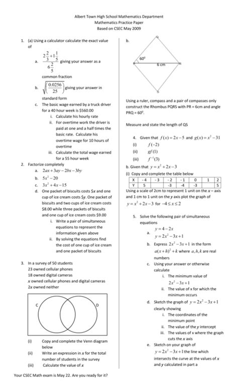 Image result for Statistics Table CSEC Math
