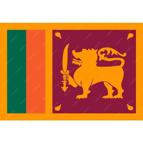 Premium Vector | A close up of a flag with a lion on it