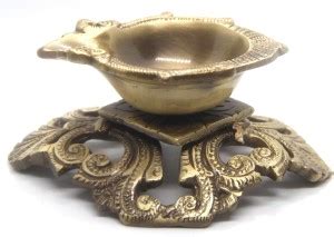 la creativity Curved Carving Base Brass Diya Brass Table Diya Price in ...