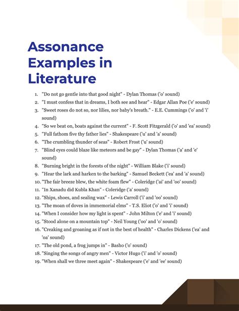 100+ Assonance in Literature Examples