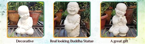 Wonderland ( Set of 4 Baby Monk (Buddha Statue, Monk Statue, Garden ...