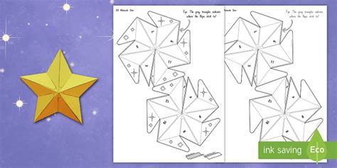 Matariki 3D Star Paper Craft Template (teacher made)
