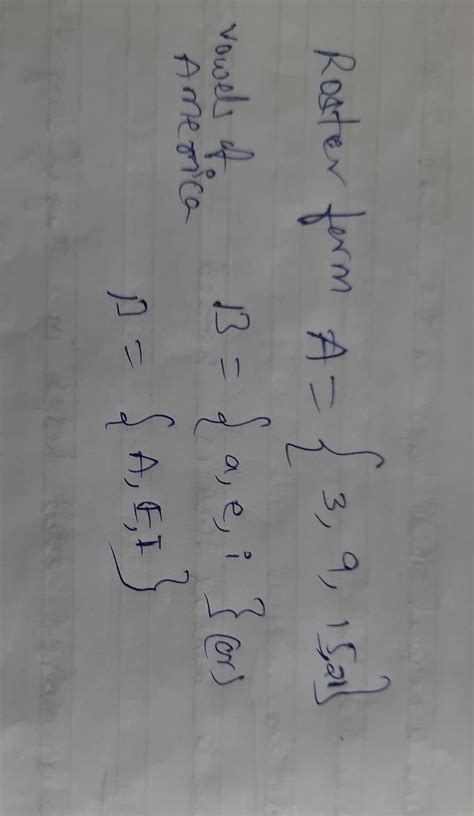 o write the following set in poster form a) A is the set of first four ...