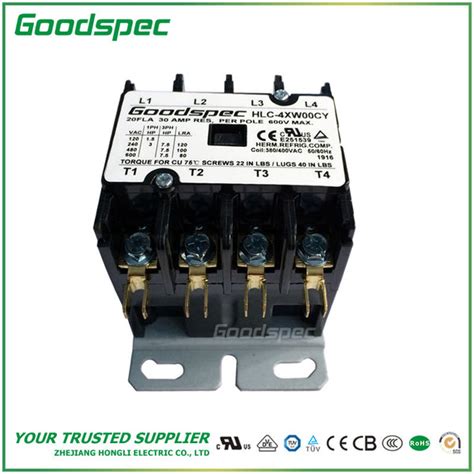 HLC-4XW00CY(4P/20A/380-400V)DEFINITE PURPOSE CONTACTOR – HONGLI ...