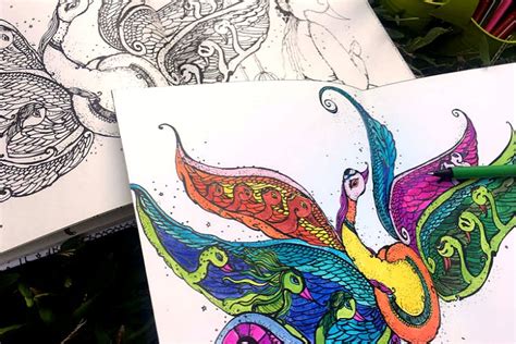 Take This Nature-Inspired Adult Colouring Book To The Park F