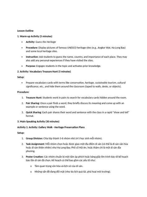 Image result for Lesson Outline Example