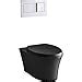 KOHLER K-6299-7 Veil Wall-Hung Elongated Toilet Bowl, Black Black ...
