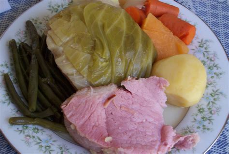 Ham, cabbage, carrots and potatoes- one of my favorite childhood meals ...
