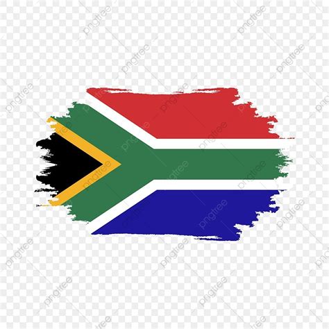 Hình ảnh Lá Cờ Nam Phi Trong Suốt Với Phong Cách Cọ Vẽ Màu Nước Png ...