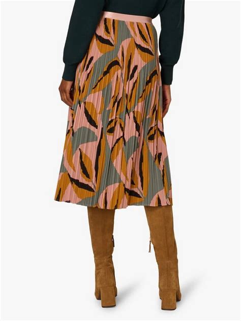 Adrianna Papell Abstract Pleated Midi Skirt, Sea Green/Multi