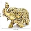 Buy Two Moustaches Maharaja Elephant Design Brass Showpiece, Brass ...