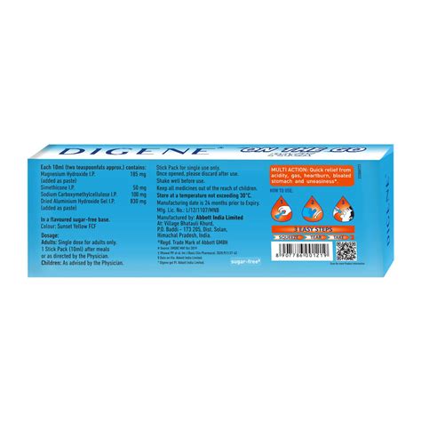 Buy DIGENE GEL TRAVEL PACK OF 5 (10ML EACH) ORANGE Online & Get Upto 60 ...