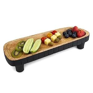 DREAMY WALLS Wooden Rectangular Serving Tray-13.5" Decorative Mango ...