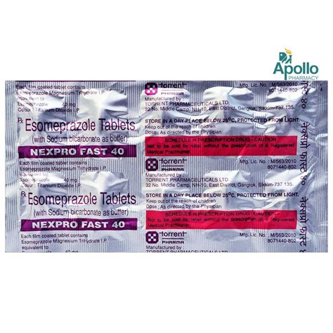 Nexpro Fast 40 Tablet 10's Price, Uses, Side Effects, Composition ...