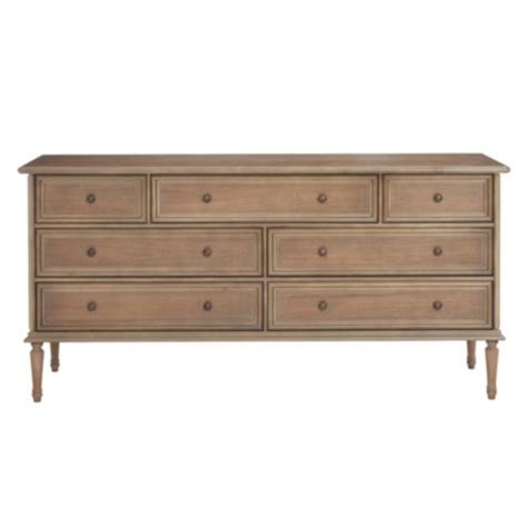 Casa Florentina Emile Dresser with 7 Molded Drawers & Turned Legs