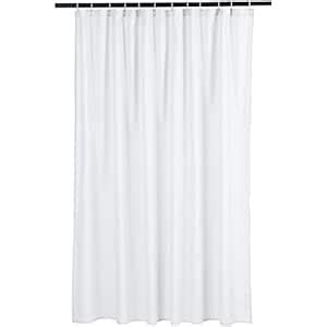 Amazon Basics Polyester Waffle Weave Shower Curtain - White, 72 x 72 ...