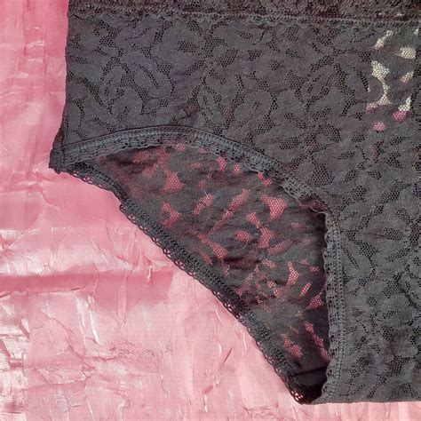 Secret Treasures Black Lace Panty Sheer Nylon Panties Size L Sexy | eBay.de