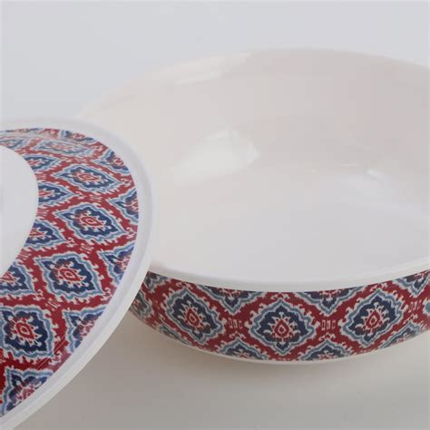 Buy Meadows Theme Melamine Printed Serving Bowl with Lid - 600ml from ...
