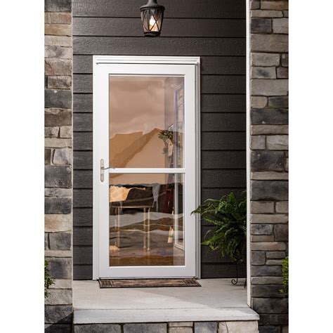 Shop LARSON Platinum Retractable Screen Full-view Aluminum Storm Door ...
