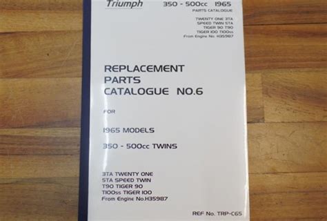 Triumph Parts Book No.6 3TA/5TA Copy | BRITISH Only Austria ...