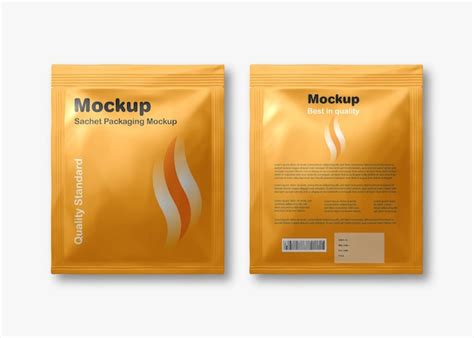 Sachet packaging psd mockup | Premium PSD