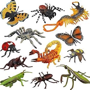 Mallexo Jungle Animal Insect Toys for Kids Big Size 12PCs Bug Figurine ...