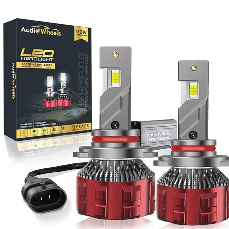 Audio Wheels 9005-110W Car Led Headlight Bulbs,16,000 Lumens Super ...