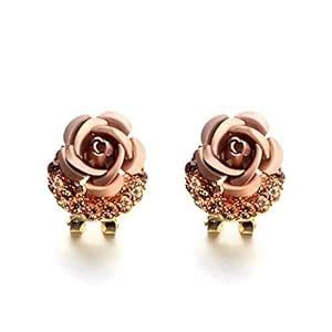 Shining Diva Fashion Copper Brown Stylish Stud Earrings for Women and ...