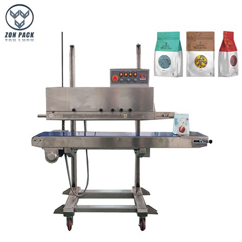 Automatic Vertical Continuous Band Heat Sealer Machine Plastic Bag ...