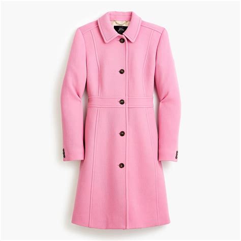 Pink Wool Coat With Patches at Felipe Heidt blog